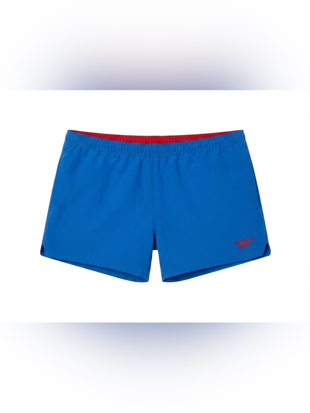 Vintage Speedo Swim Trunks Mens Size M Blue Red Nylon Athletic Shorts